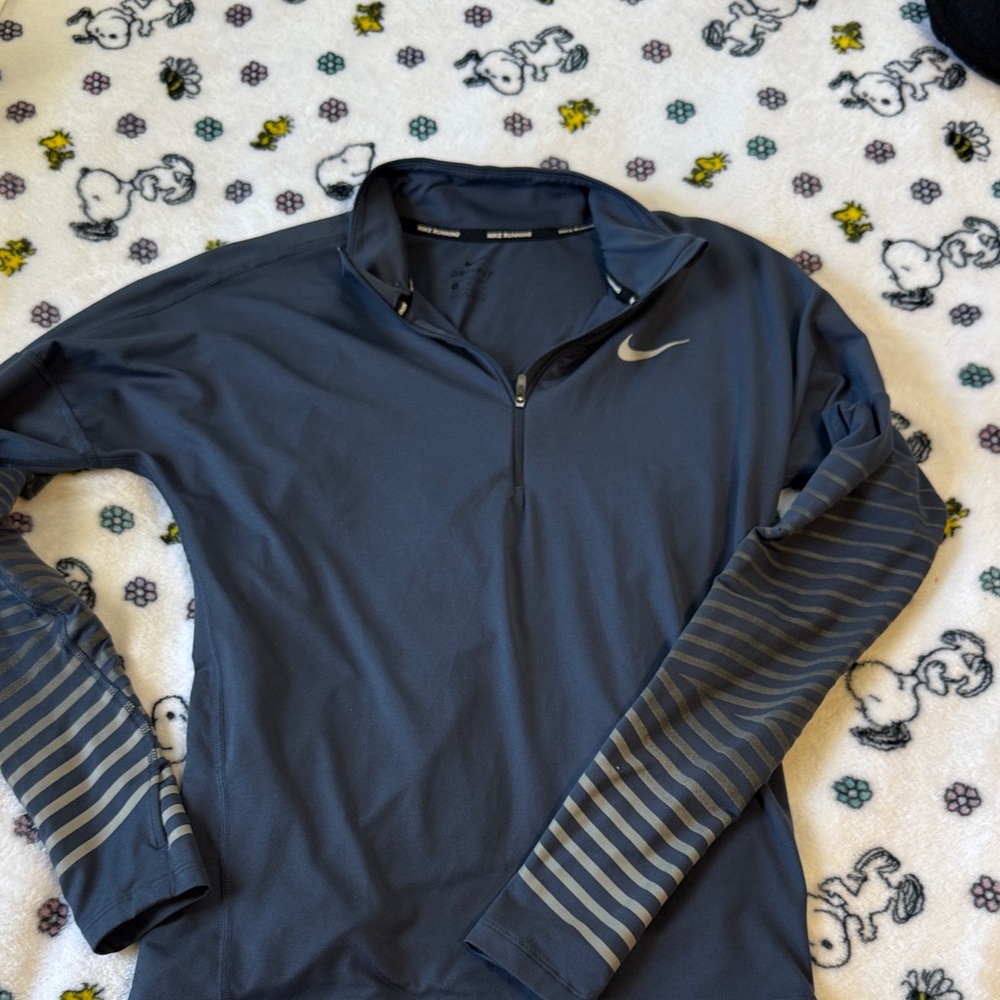 Nike Long Sleeve Top - Navy and Gray